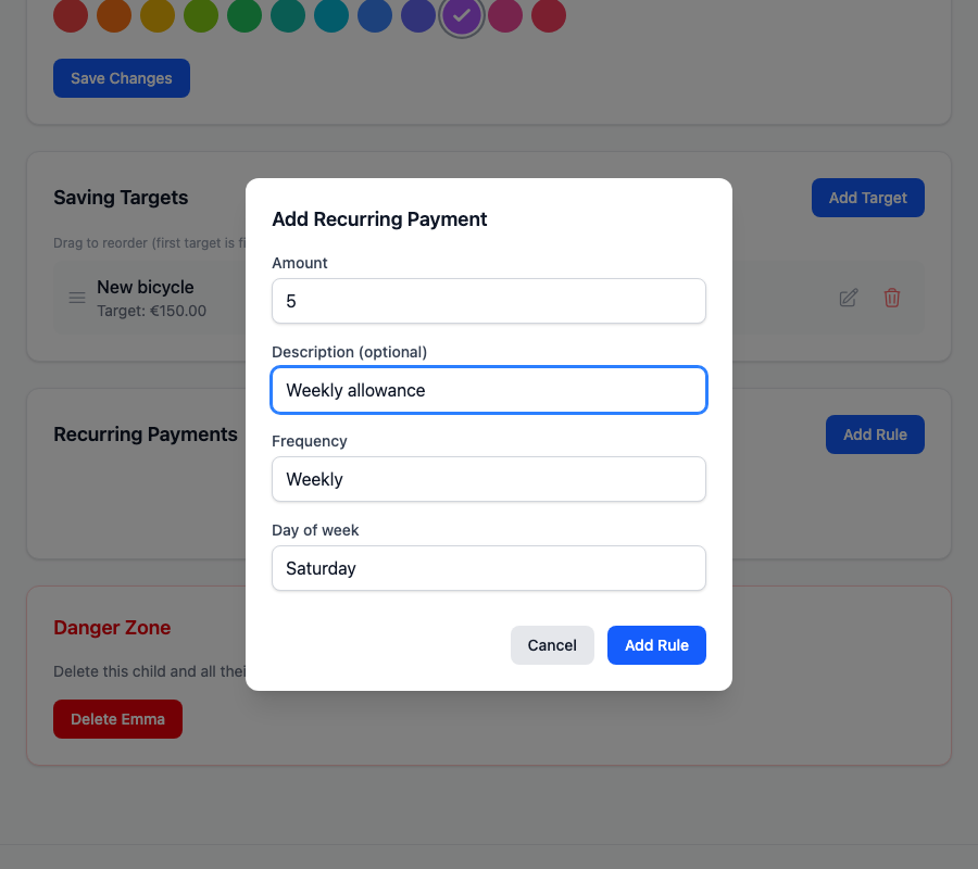 Add Recurring Payment
